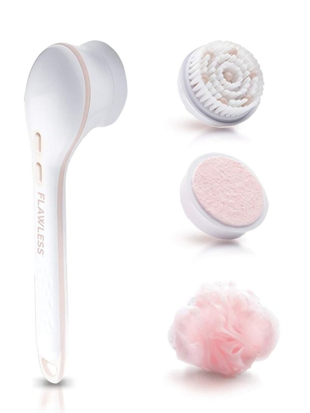 Finishing Touch Flawless Cleanse Spa Spinning Body Brush and, Shower Wand NEW IN